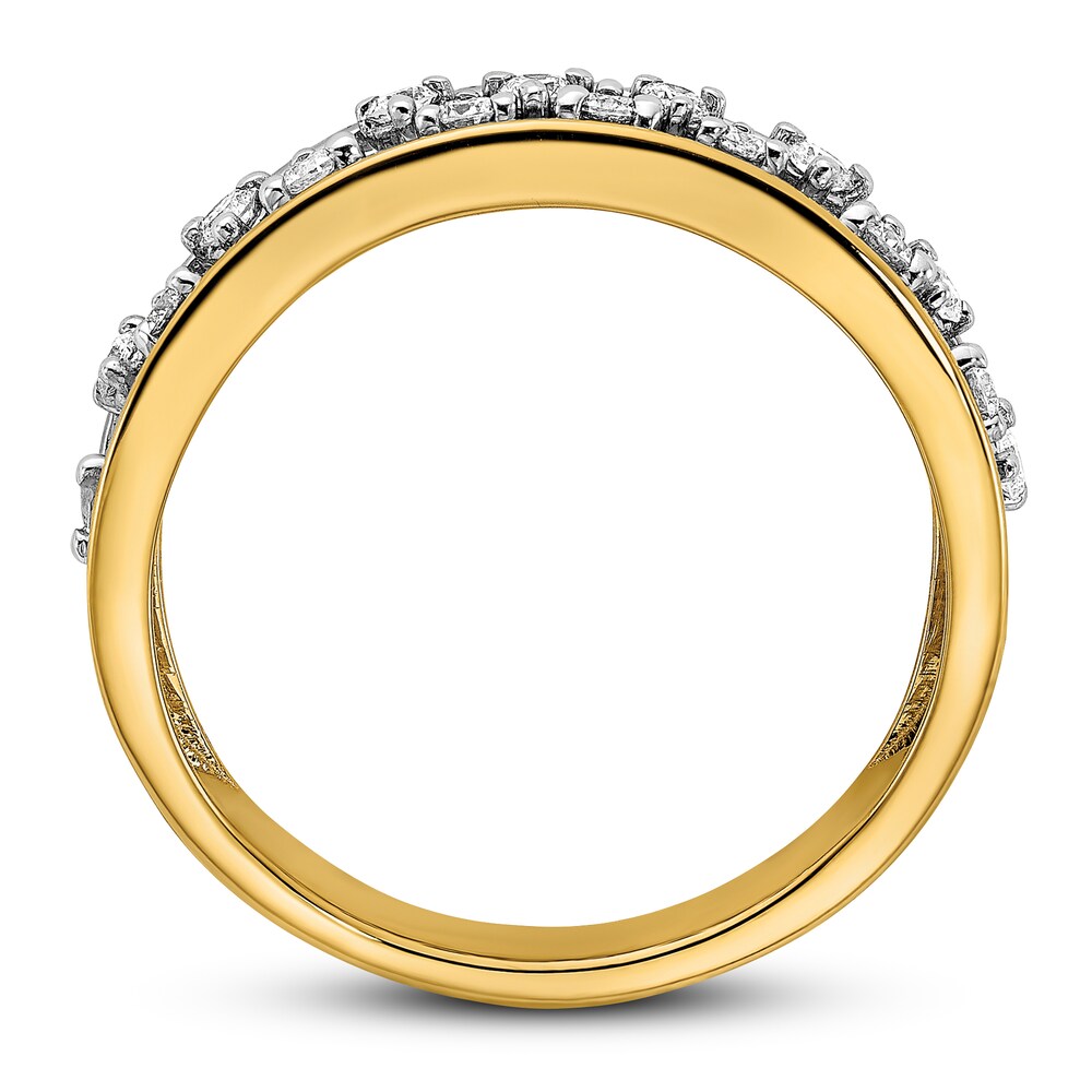 Diamond Open Band 1/3 ct tw Round 14K Yellow Gold fbQdGx5H Diamond Open Band 1/3 ct tw Round 14K Yellow Gold fbQdGx5H