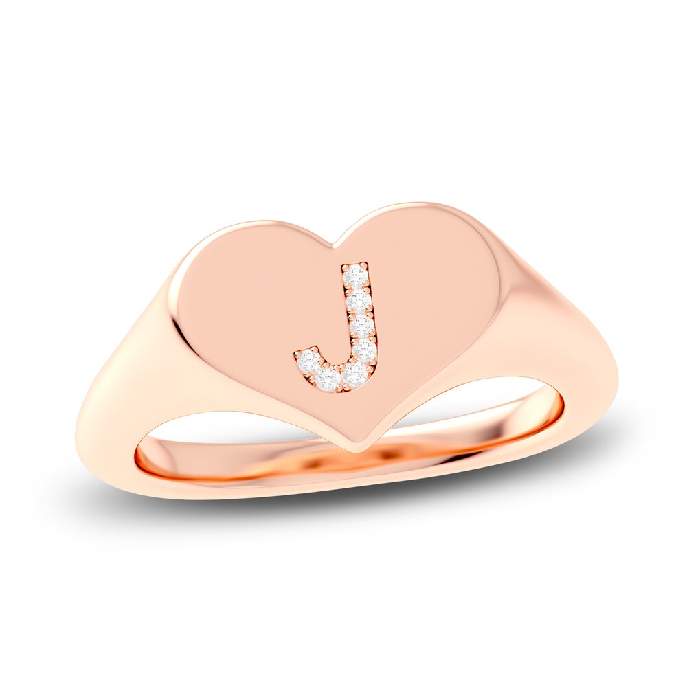 Juliette Maison Diamond Initial Heart Signet Ring 1/15 ct tw Round 10K Rose Gold fefpmm0y Juliette Maison Diamond Initial Heart Signet Ring 1/15 ct tw Round 10K Rose Gold fefpmm0y