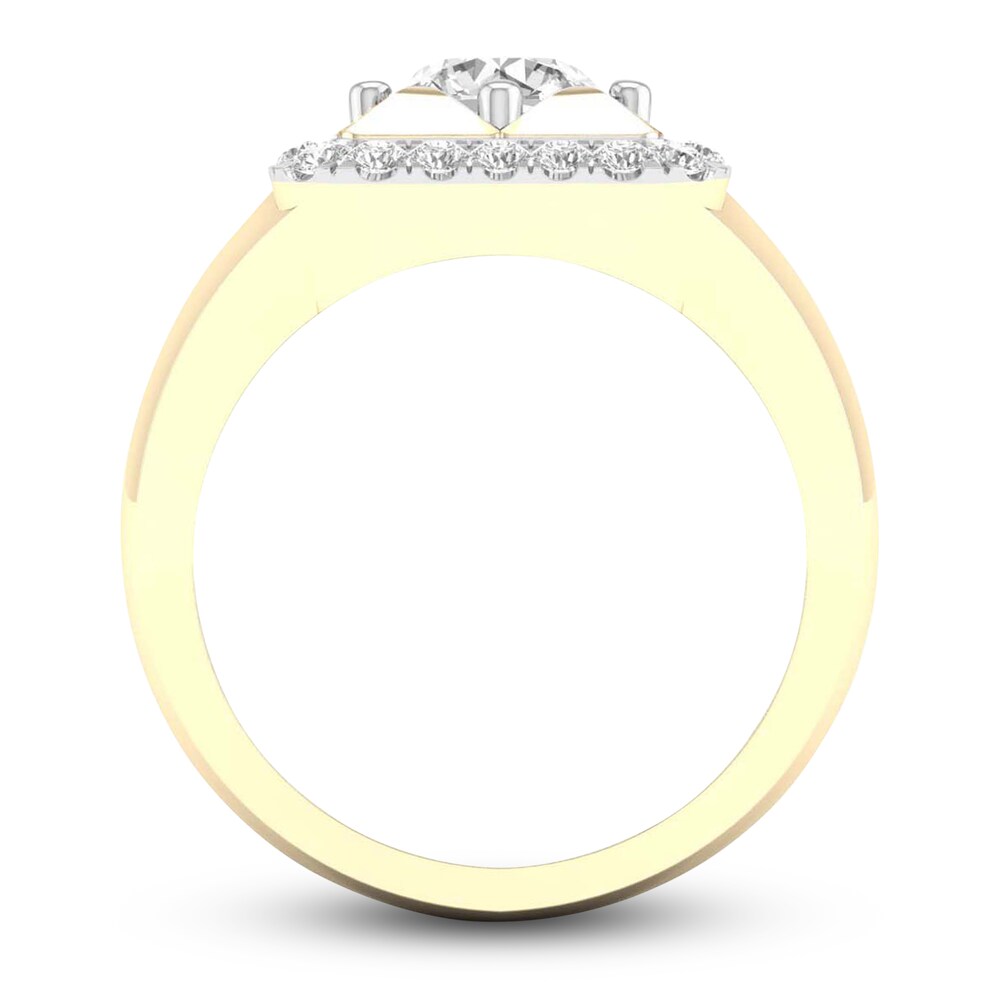 Men\'s Lab-Created Diamond Ring 2 ct tw Round 14K Yellow Gold fgGI2FAn Men\'s Lab-Created Diamond Ring 2 ct tw Round 14K Yellow Gold fgGI2FAn