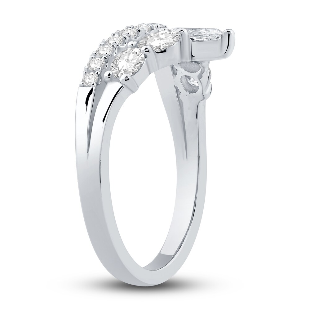 Diamond Contour Band 7/8 ct tw Round/Pear /Oval 14K White Gold fhbmYjiJ Diamond Contour Band 7/8 ct tw Round/Pear /Oval 14K White Gold fhbmYjiJ