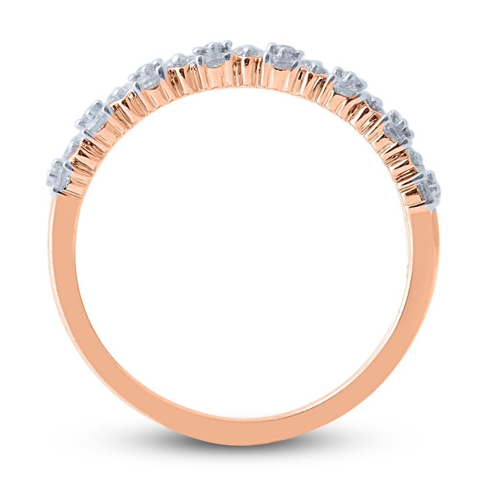 Diamond Multi-Row Anniversary Band 1/2 ct tw Round 14K Rose Gold fsRC9BEr Diamond Multi-Row Anniversary Band 1/2 ct tw Round 14K Rose Gold fsRC9BEr