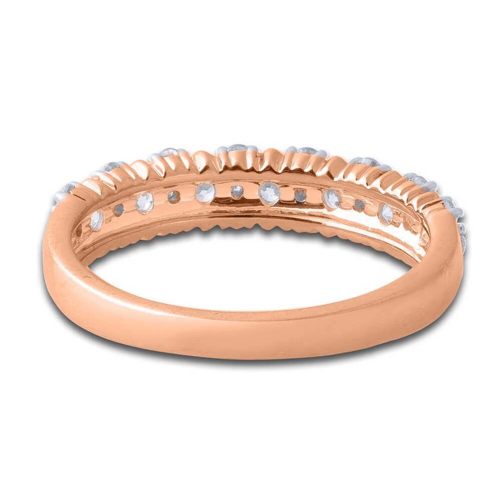 Diamond Multi-Row Anniversary Band 1/2 ct tw Round 14K Rose Gold fsRC9BEr Diamond Multi-Row Anniversary Band 1/2 ct tw Round 14K Rose Gold fsRC9BEr