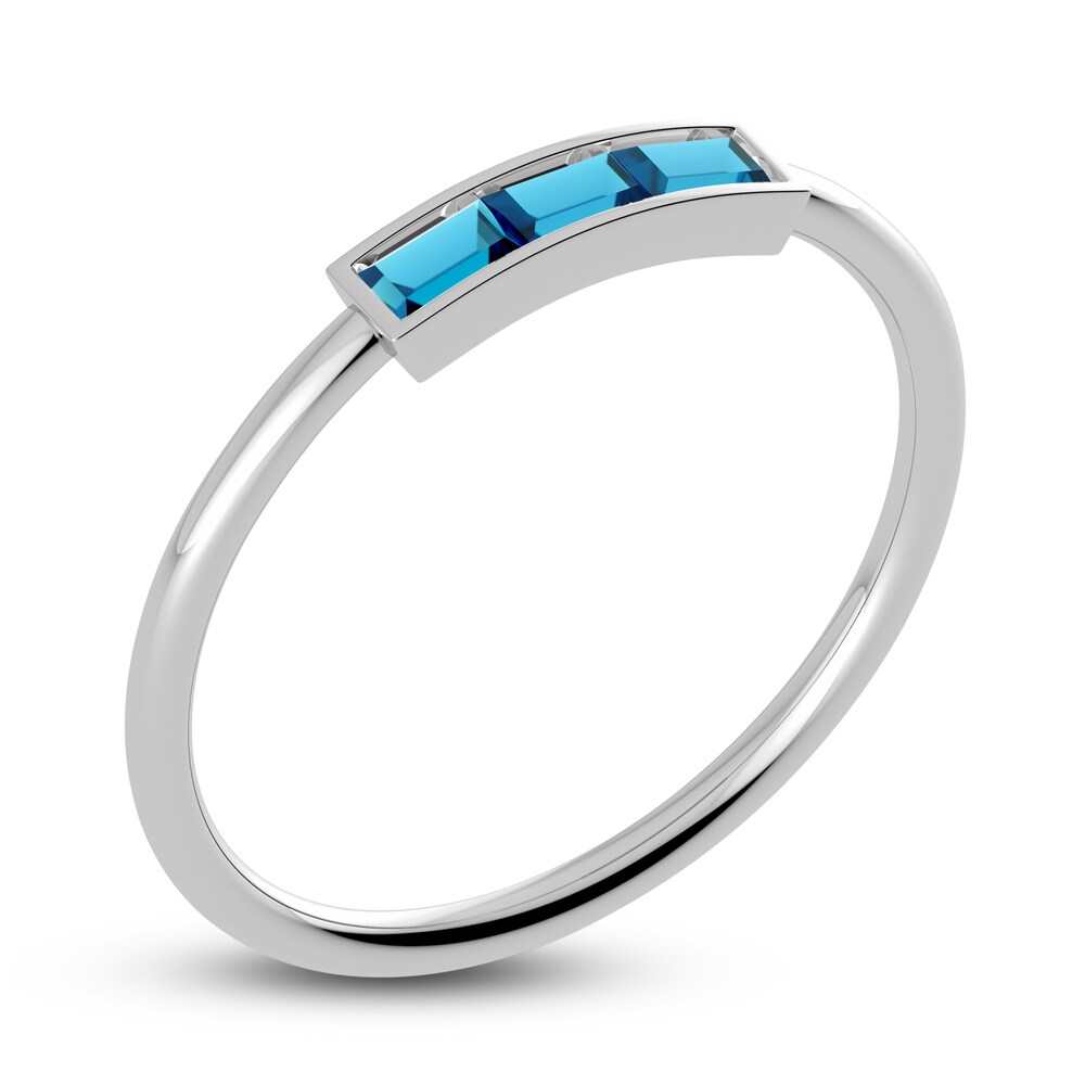 Juliette Maison Natural Blue Zircon Baguette Bar Ring 10K White Gold g58uUp5N Juliette Maison Natural Blue Zircon Baguette Bar Ring 10K White Gold g58uUp5N