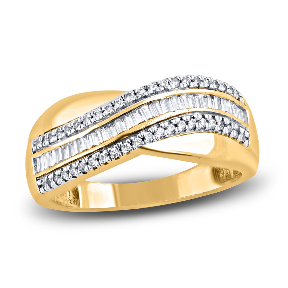 Diamond Anniversary Band 1/2 ct tw Baguette/Round 14K Yellow Gold g8J0UTGU Diamond Anniversary Band 1/2 ct tw Baguette/Round 14K Yellow Gold g8J0UTGU
