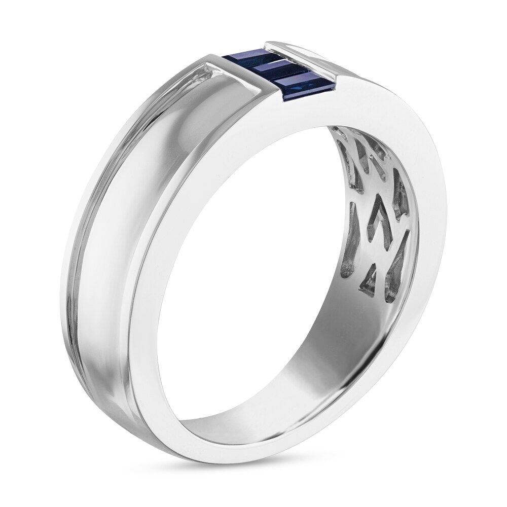 Vera Wang WISH Natural Blue Sapphire Men\'s Band 14K White Gold gAZSmGwF Vera Wang WISH Natural Blue Sapphire Men\'s Band 14K White Gold gAZSmGwF