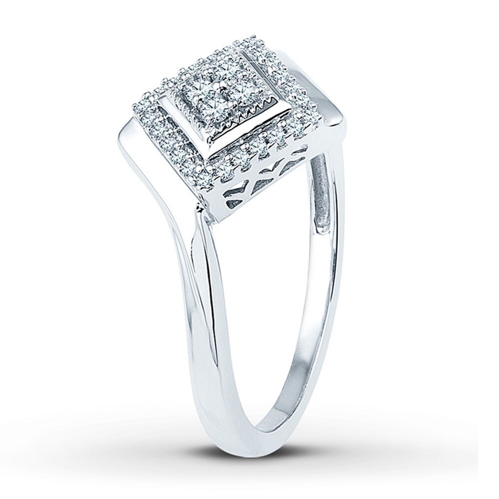 Diamond Promise Ring 1/6 ct tw Round-cut Sterling Silver gD3bNlZc Diamond Promise Ring 1/6 ct tw Round-cut Sterling Silver gD3bNlZc