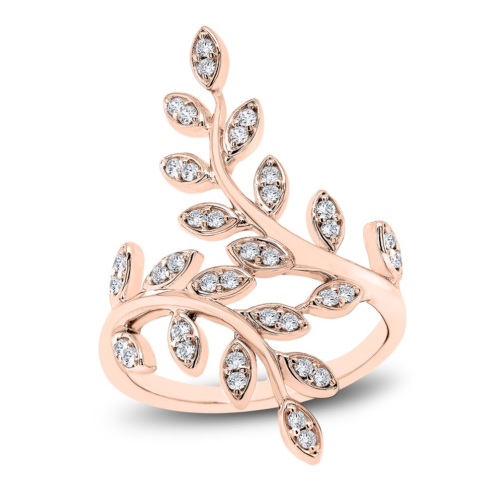 Diamond Floral Ring 1/3 ct tw Round 10K Rose Gold gFOagvmr Diamond Floral Ring 1/3 ct tw Round 10K Rose Gold gFOagvmr
