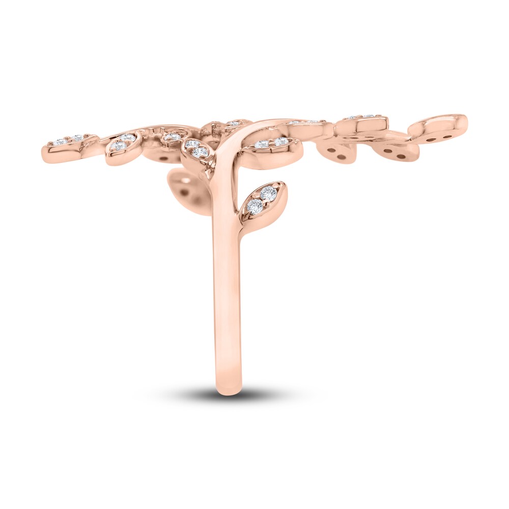 Diamond Floral Ring 1/3 ct tw Round 10K Rose Gold gFOagvmr Diamond Floral Ring 1/3 ct tw Round 10K Rose Gold gFOagvmr