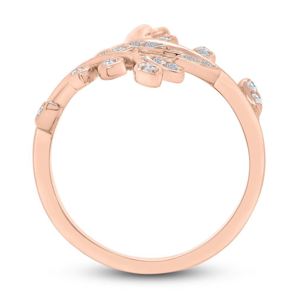Diamond Floral Ring 1/3 ct tw Round 10K Rose Gold gFOagvmr Diamond Floral Ring 1/3 ct tw Round 10K Rose Gold gFOagvmr