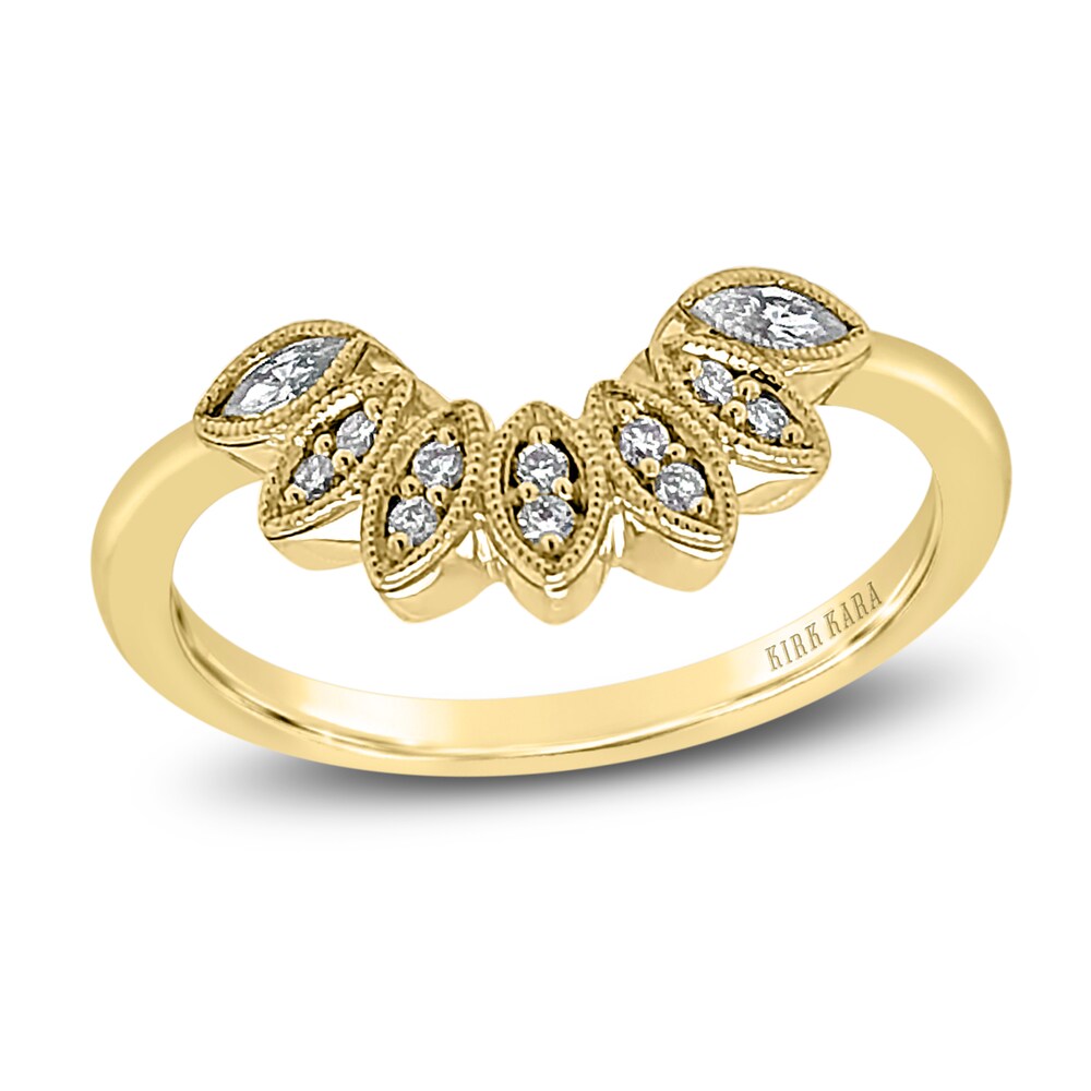 Kirk Kara Diamond Floral Wedding Band 1/15 ct tw Round 18K Yellow Gold gPX9ISLU Kirk Kara Diamond Floral Wedding Band 1/15 ct tw Round 18K Yellow Gold gPX9ISLU