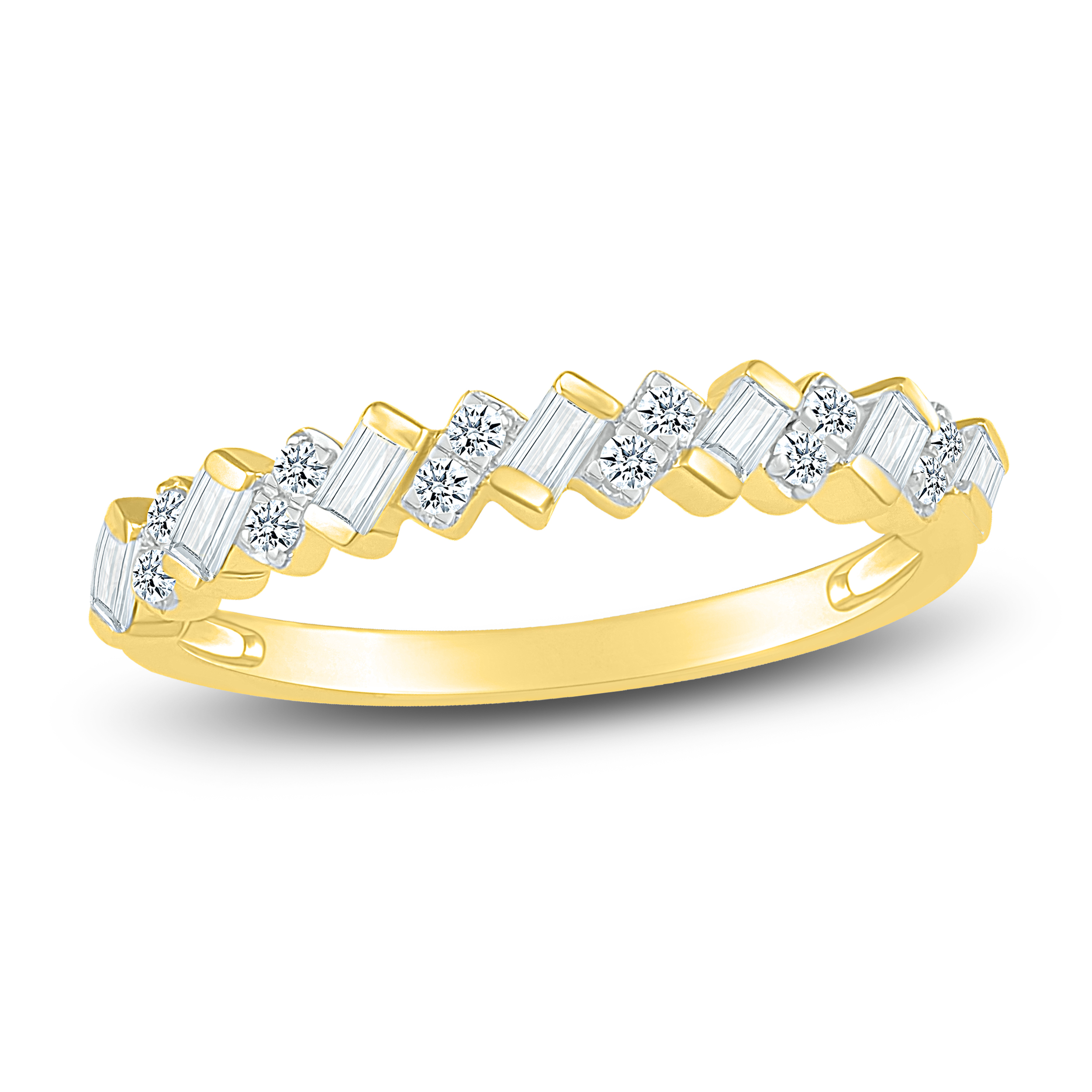 Diamond Anniversary Band 1/4 ct tw Round/Baguette 14K Yellow Gold gZsXeg2M Diamond Anniversary Band 1/4 ct tw Round/Baguette 14K Yellow Gold gZsXeg2M