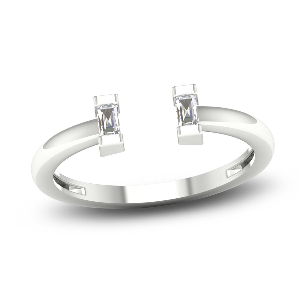 Diamond Open Cuff Wedding Band 1/10 ct tw Baguette 14K White Gold gcwyfT0c Diamond Open Cuff Wedding Band 1/10 ct tw Baguette 14K White Gold gcwyfT0c