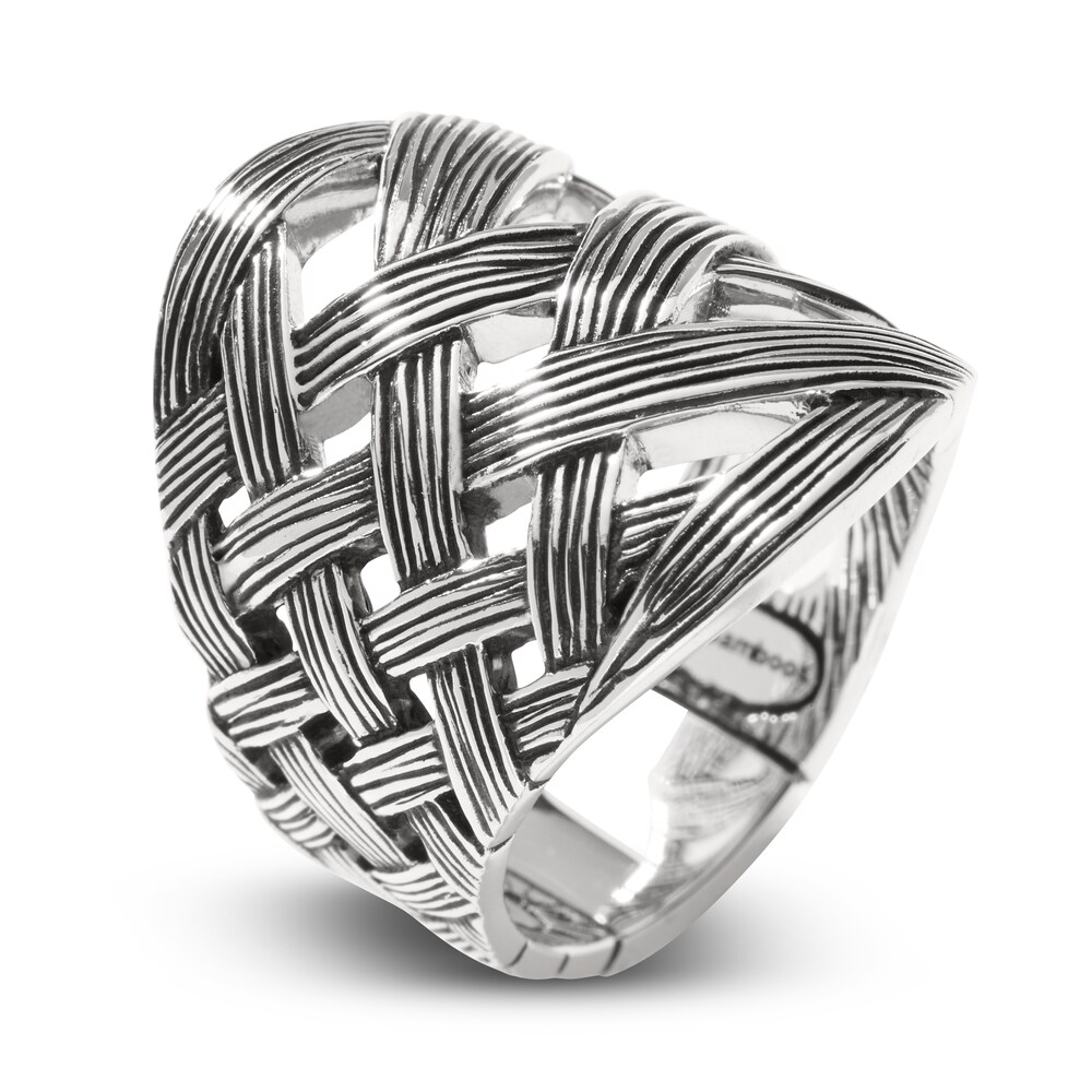 John Hardy Men's Woven Bamboo Ring Sterling Silver glMN83n2 John Hardy Men's Woven Bamboo Ring Sterling Silver glMN83n2