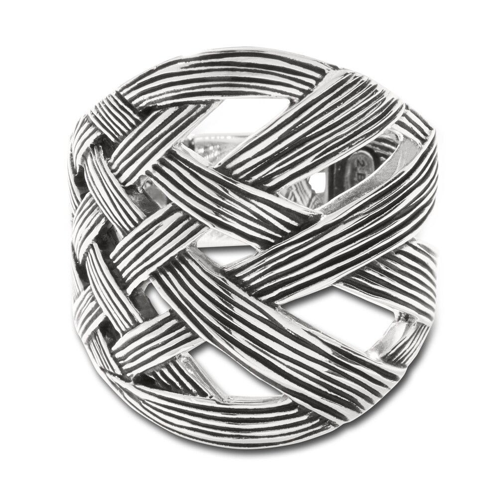 John Hardy Men\'s Woven Bamboo Ring Sterling Silver glMN83n2 John Hardy Men\'s Woven Bamboo Ring Sterling Silver glMN83n2