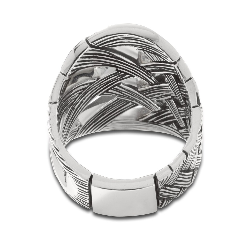 John Hardy Men\'s Woven Bamboo Ring Sterling Silver glMN83n2 John Hardy Men\'s Woven Bamboo Ring Sterling Silver glMN83n2