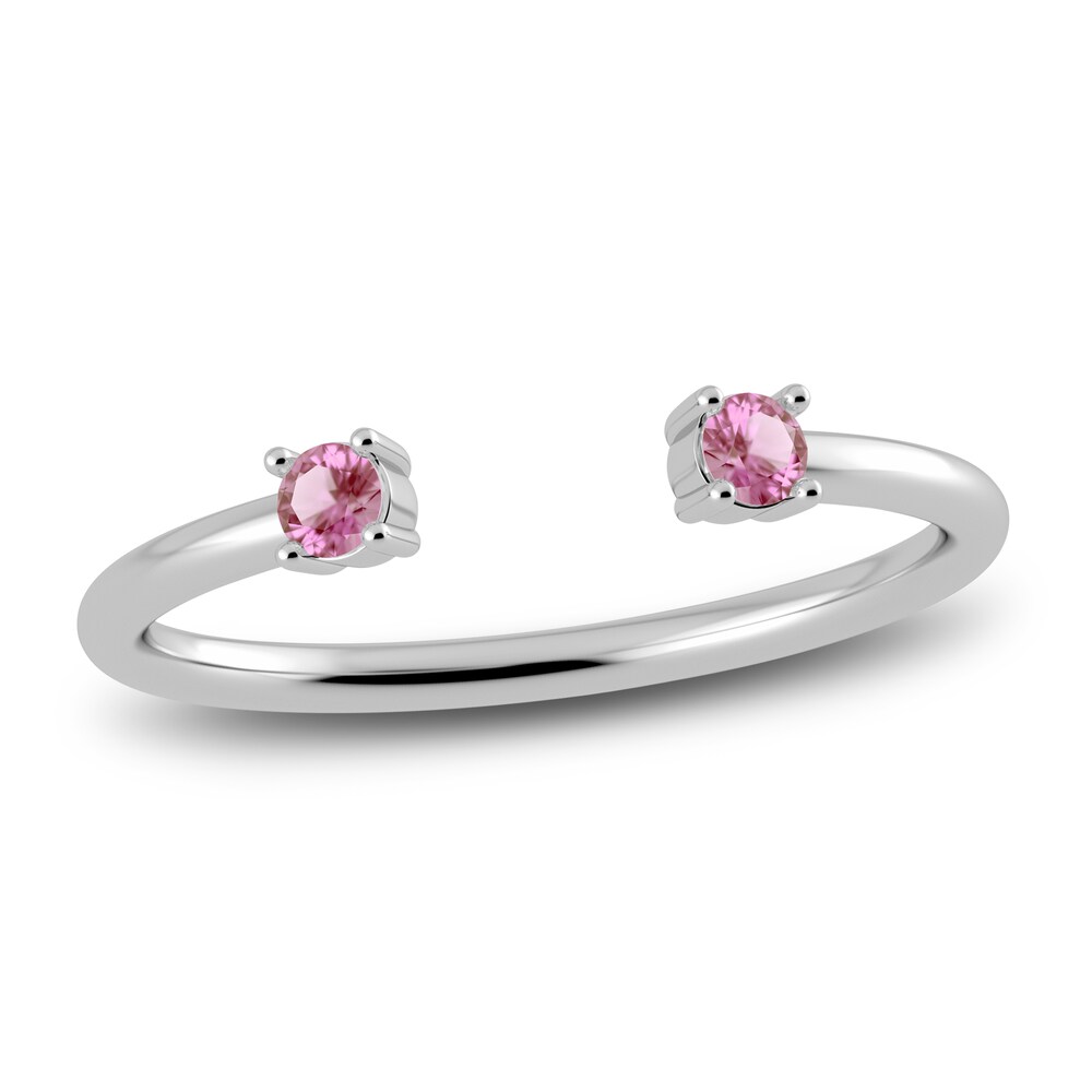 Juliette Maison Natural Pink Tourmaline Cuff Ring 10K White Gold grn2MGdP Juliette Maison Natural Pink Tourmaline Cuff Ring 10K White Gold grn2MGdP