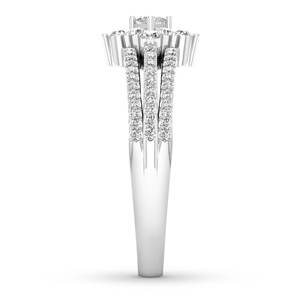 Diamond Ring 1/2 ct tw Round/Princess-cut 14K White Gold h5qlqI7x Diamond Ring 1/2 ct tw Round/Princess-cut 14K White Gold h5qlqI7x