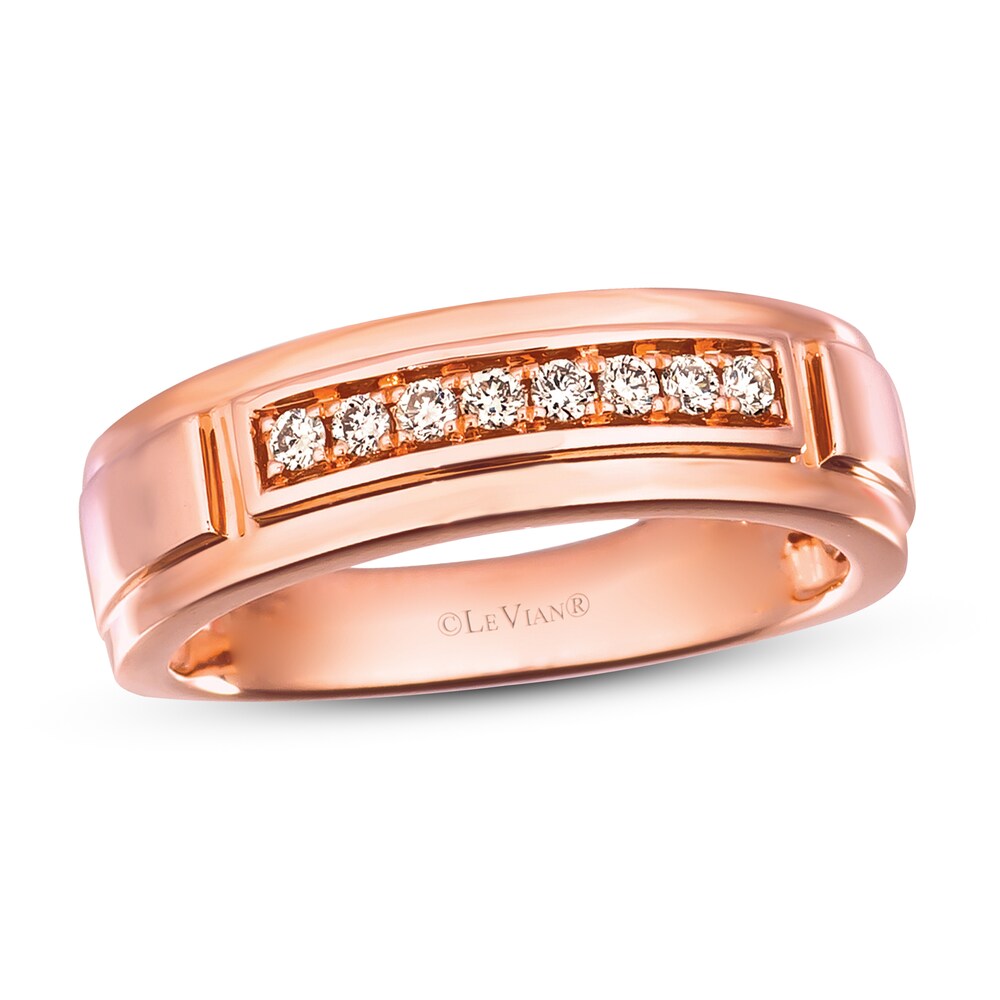 Le Vian Men's Diamond Ring 1/6 ct tw 14K Strawberry Gold h8Vrjj9v Le Vian Men's Diamond Ring 1/6 ct tw 14K Strawberry Gold h8Vrjj9v