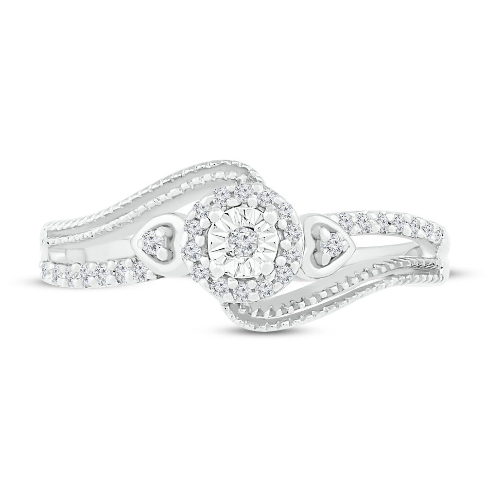 Diamond Ring 1/6 ct tw Round Sterling Silver hAMpIFl8 Diamond Ring 1/6 ct tw Round Sterling Silver hAMpIFl8