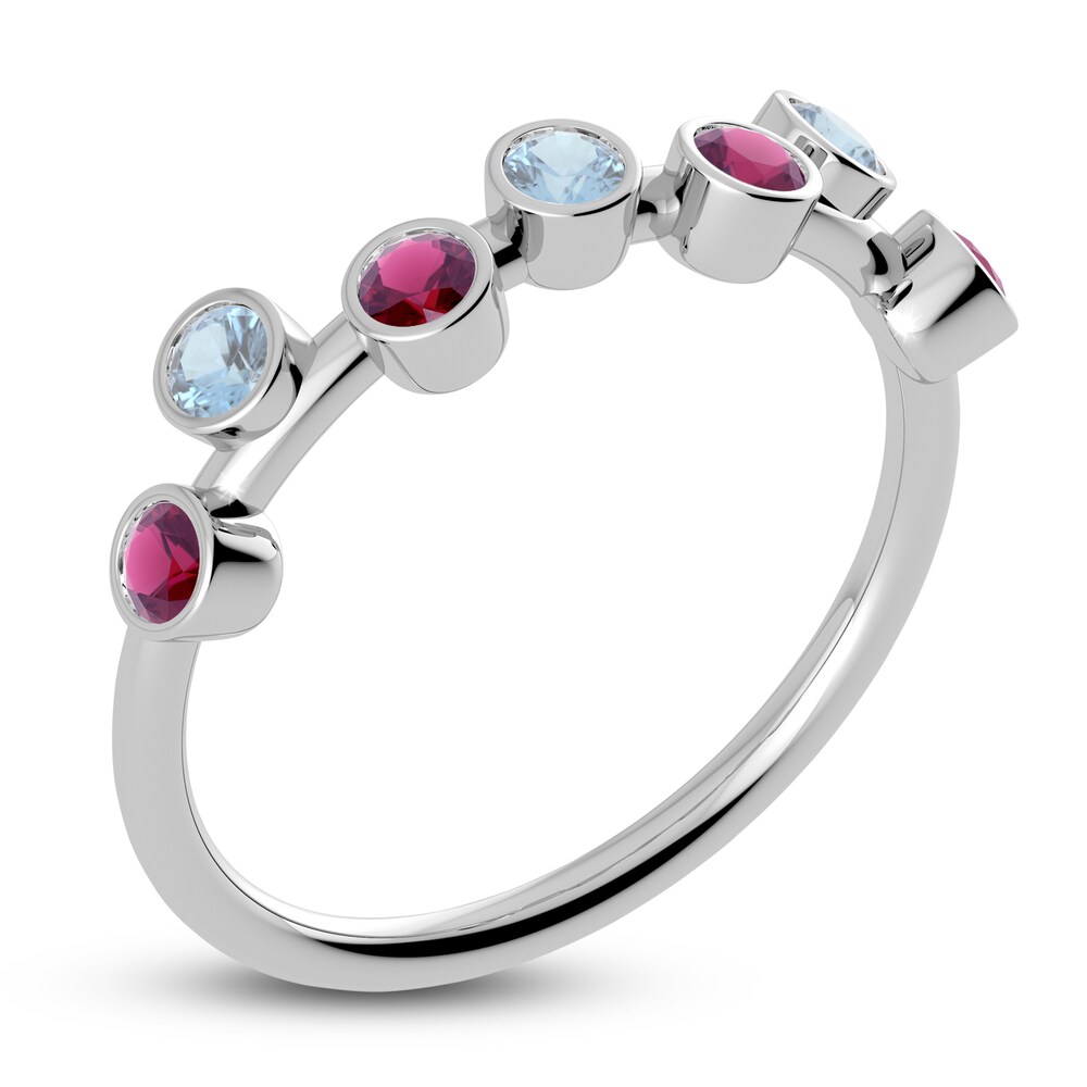 Juliette Maison Natural Rhodolite Garnet & Natural Aquamarine Ring 10K White Gold hCtDxpnb Juliette Maison Natural Rhodolite Garnet & Natural Aquamarine Ring 10K White Gold hCtDxpnb