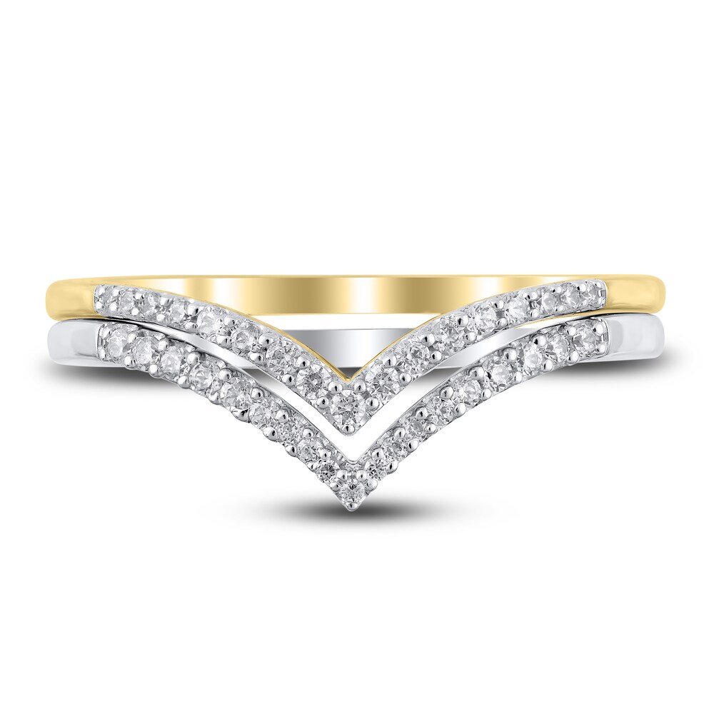 Diamond Contour Wedding Band 1/5 ct tw Round 10K Two-Tone Gold hDspZ5O1 Diamond Contour Wedding Band 1/5 ct tw Round 10K Two-Tone Gold hDspZ5O1