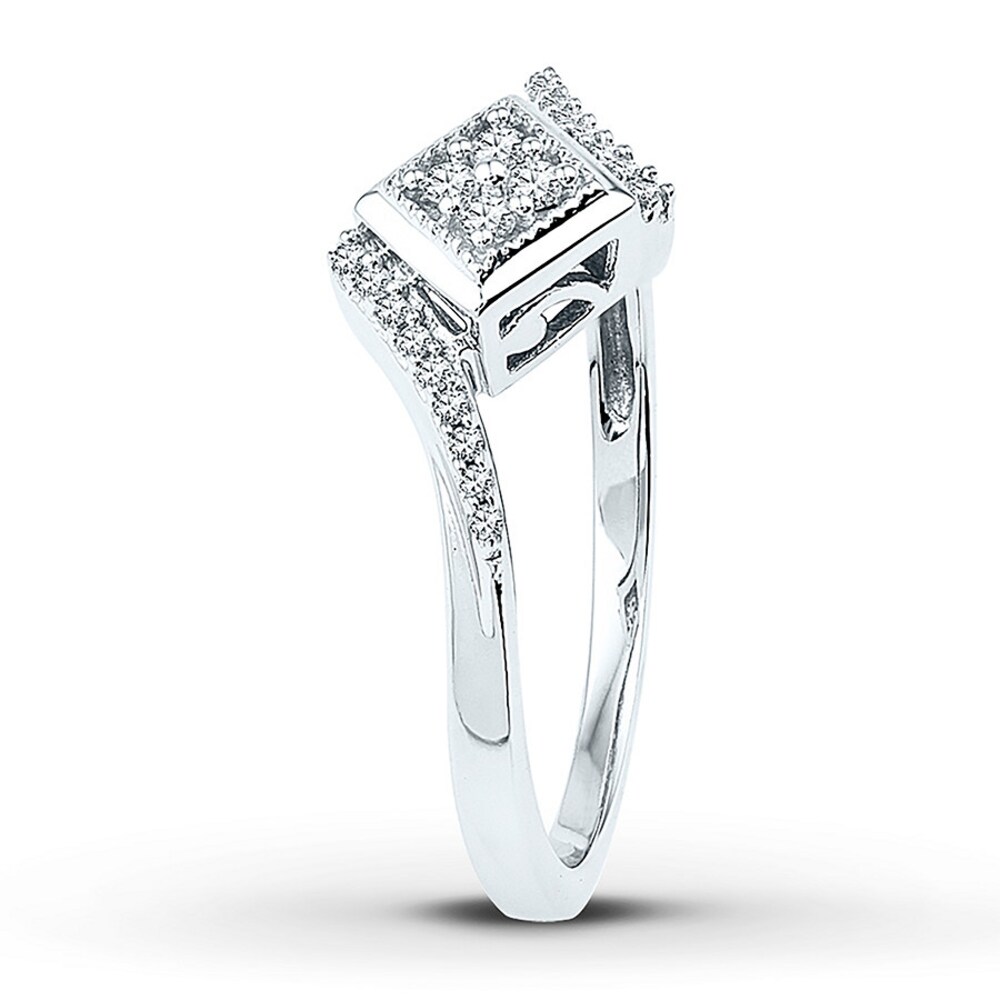 Diamond Promise Ring 1/8 ct tw Round-cut Sterling Silver hTLdmvtz Diamond Promise Ring 1/8 ct tw Round-cut Sterling Silver hTLdmvtz