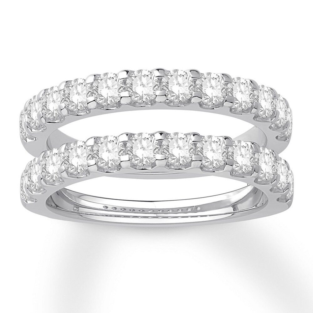Diamond Enhancer Ring 1-1/2 ct tw Round-cut 14K White Gold hVex0fPg Diamond Enhancer Ring 1-1/2 ct tw Round-cut 14K White Gold hVex0fPg
