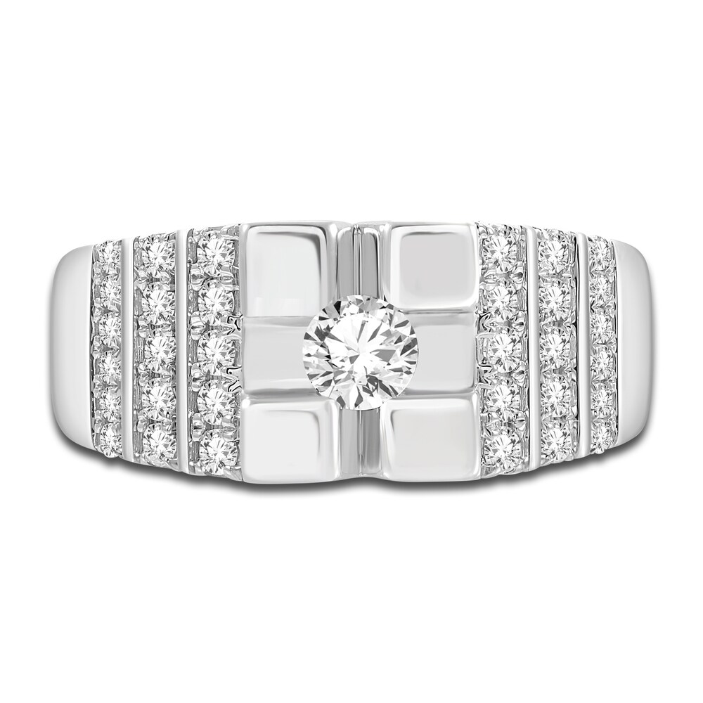 Men\'s Diamond Ring 1 ct tw Round 14K White Gold hbwwDpZy Men\'s Diamond Ring 1 ct tw Round 14K White Gold hbwwDpZy