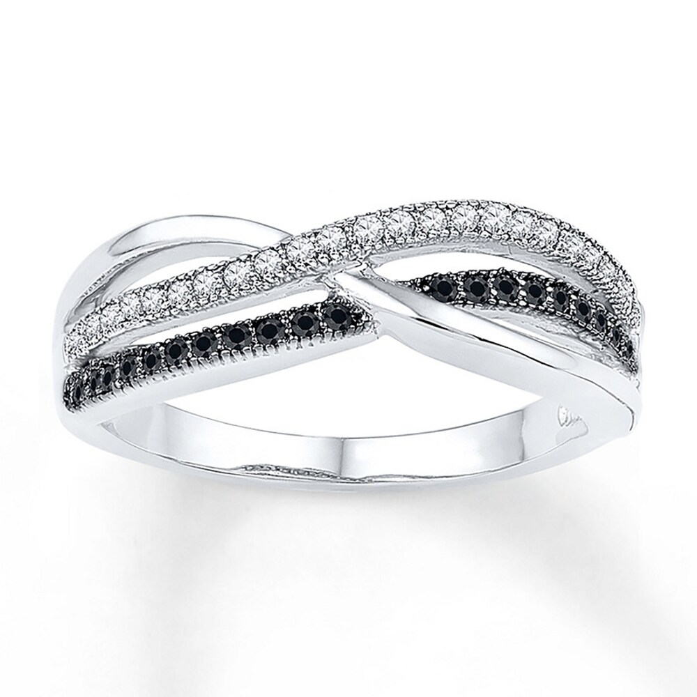 Black/White Diamond Ring 1/5 ct tw 10K White Gold hfrvSLA0 Black/White Diamond Ring 1/5 ct tw 10K White Gold hfrvSLA0