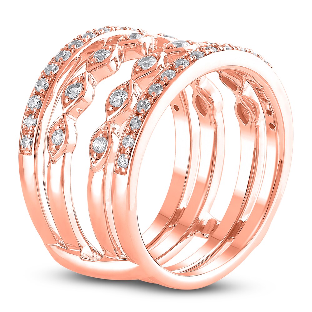 Diamond Enhancer Ring 1/2 ct tw Round 14K Rose Gold hg6HQRLG Diamond Enhancer Ring 1/2 ct tw Round 14K Rose Gold hg6HQRLG