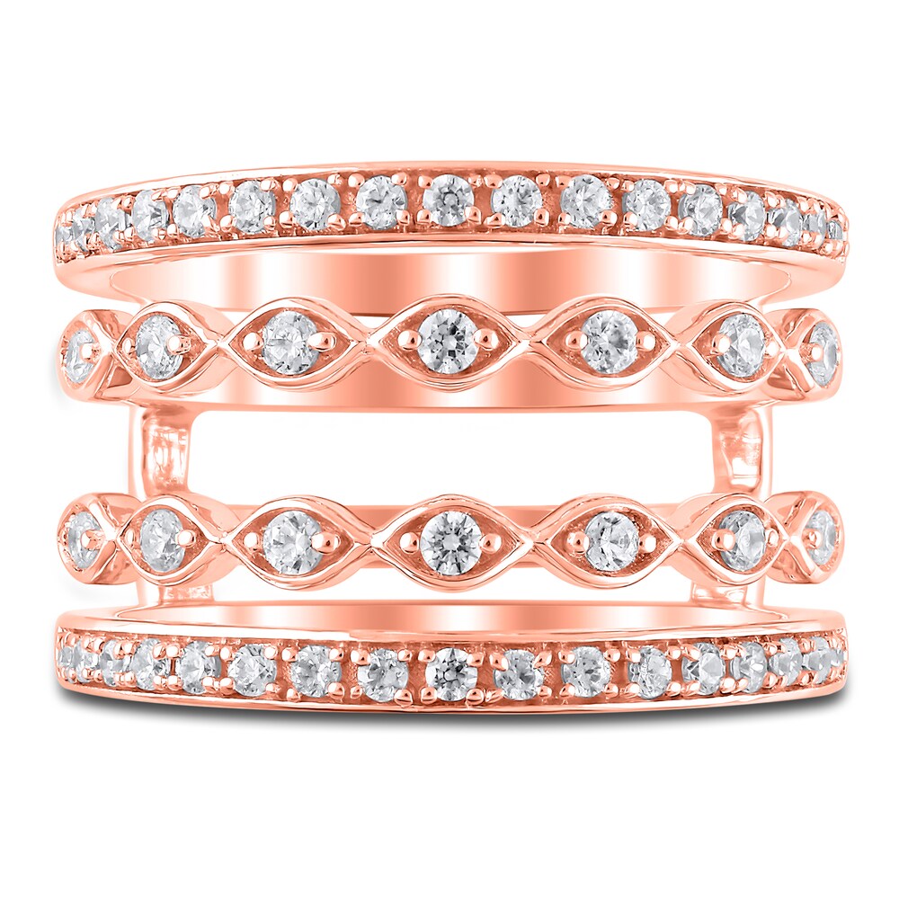 Diamond Enhancer Ring 1/2 ct tw Round 14K Rose Gold hg6HQRLG Diamond Enhancer Ring 1/2 ct tw Round 14K Rose Gold hg6HQRLG