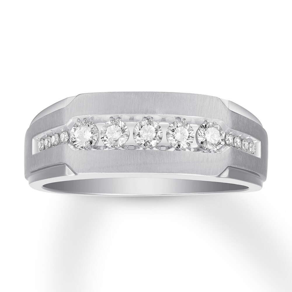 Men's Diamond Band 1/2 carat tw Round 14K White Gold hiyYLcls Men's Diamond Band 1/2 carat tw Round 14K White Gold hiyYLcls
