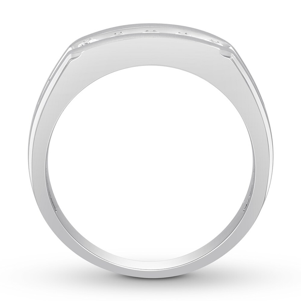 Men\'s Diamond Band 1/2 carat tw Round 14K White Gold hiyYLcls Men\'s Diamond Band 1/2 carat tw Round 14K White Gold hiyYLcls