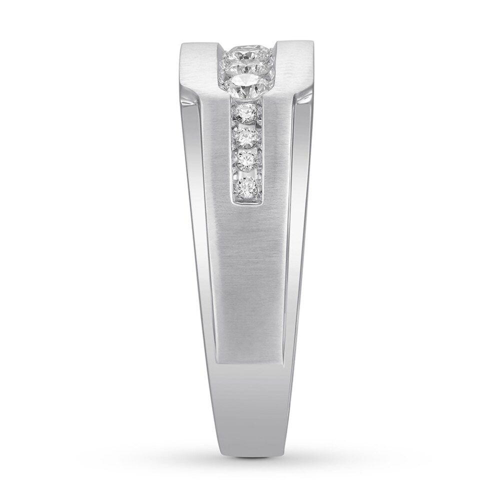 Men\'s Diamond Band 1/2 carat tw Round 14K White Gold hiyYLcls Men\'s Diamond Band 1/2 carat tw Round 14K White Gold hiyYLcls