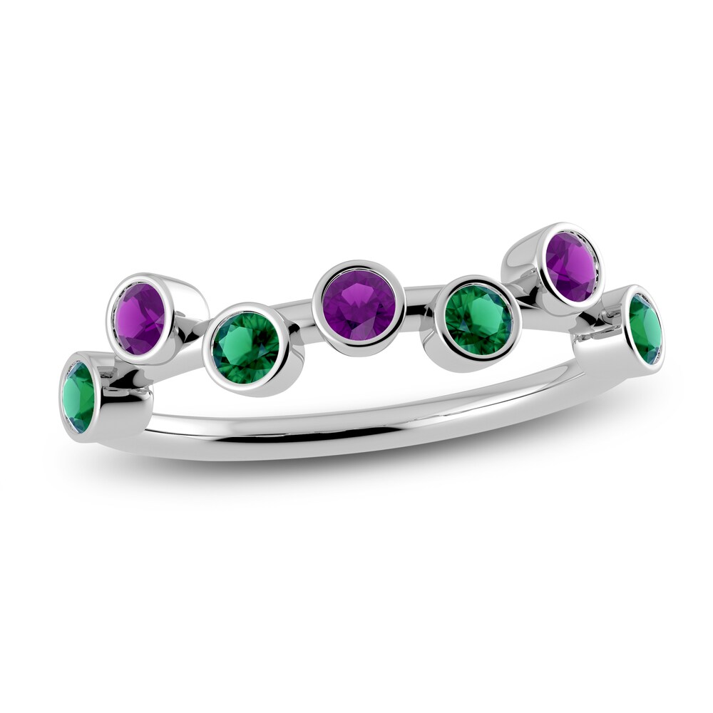 Juliette Maison Natural Emerald & Natural Amethyst Ring 10K White Gold hkp4N1Re Juliette Maison Natural Emerald & Natural Amethyst Ring 10K White Gold hkp4N1Re