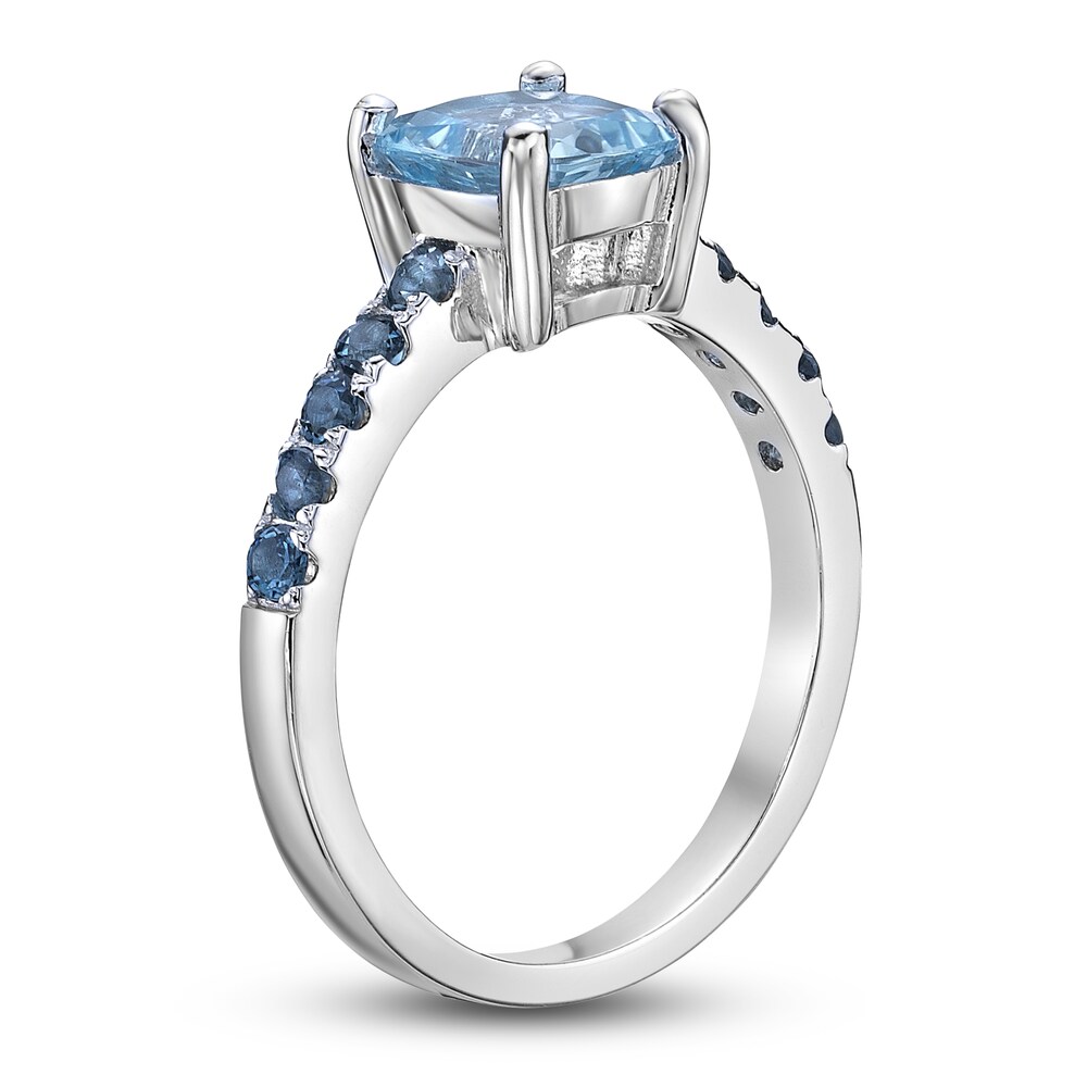 Natural Blue Topaz Ring Sterling Silver hrhNzz8I Natural Blue Topaz Ring Sterling Silver hrhNzz8I