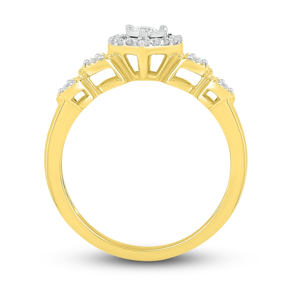 Diamond Heart Promise Ring 1/5 ct tw Round 10K Yellow Gold i1HGmeXe Diamond Heart Promise Ring 1/5 ct tw Round 10K Yellow Gold i1HGmeXe
