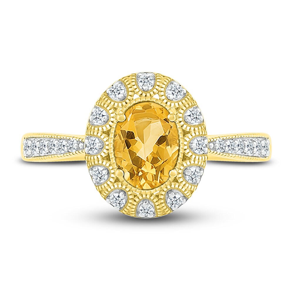 Lab-Created Sapphire & Natural Citrine Ring 10K Yellow Gold i2SBflfg Lab-Created Sapphire & Natural Citrine Ring 10K Yellow Gold i2SBflfg