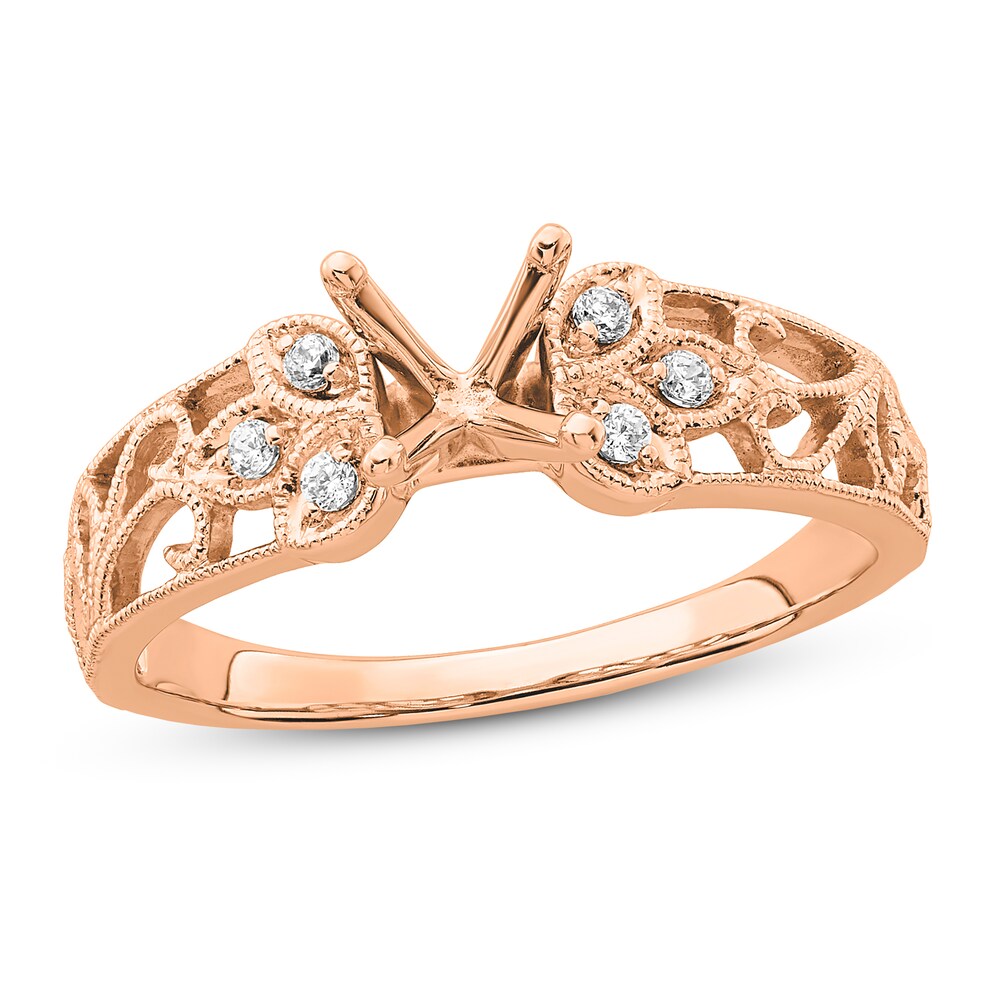 Diamond Ring Setting 1/15 ct tw Round 14K Rose Gold i3qRIuCw Diamond Ring Setting 1/15 ct tw Round 14K Rose Gold i3qRIuCw