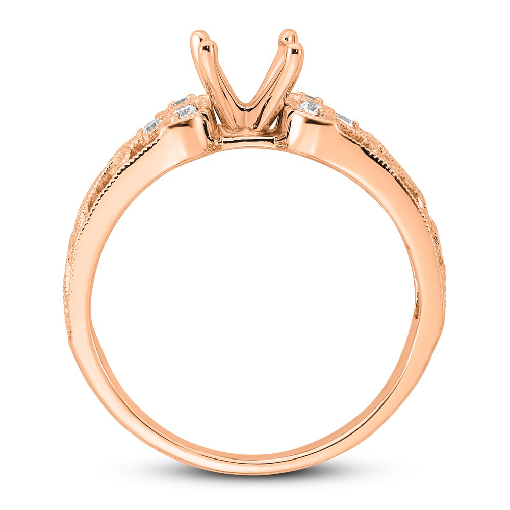 Diamond Ring Setting 1/15 ct tw Round 14K Rose Gold i3qRIuCw Diamond Ring Setting 1/15 ct tw Round 14K Rose Gold i3qRIuCw