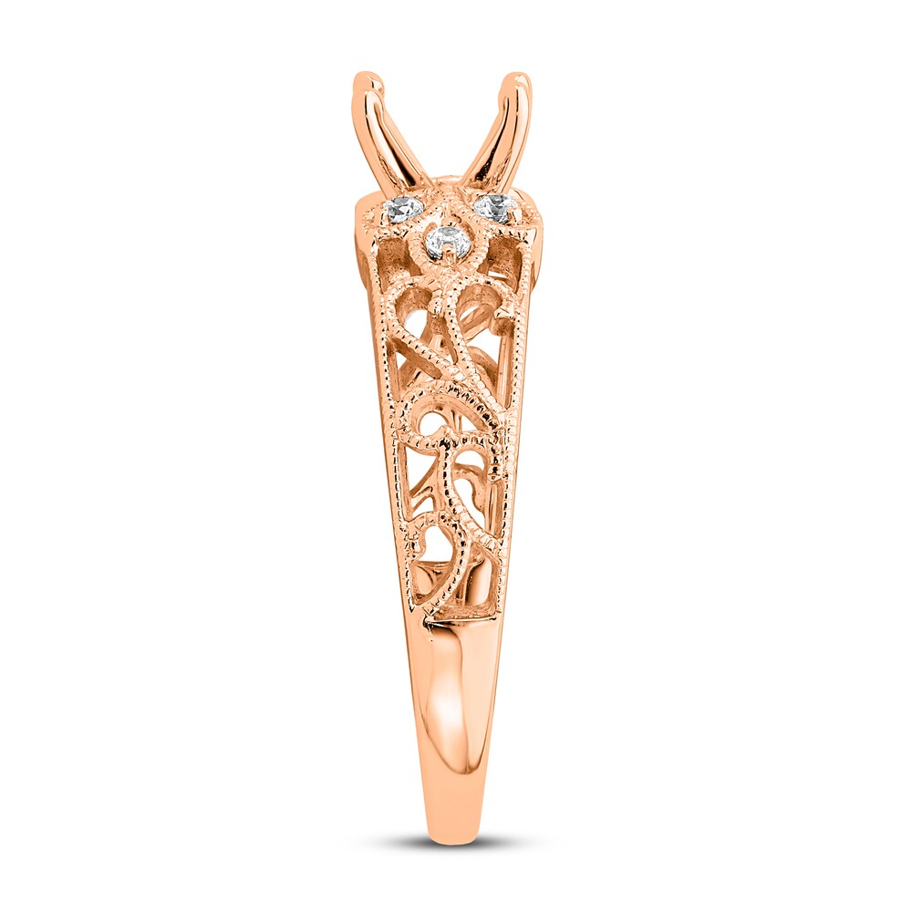 Diamond Ring Setting 1/15 ct tw Round 14K Rose Gold i3qRIuCw Diamond Ring Setting 1/15 ct tw Round 14K Rose Gold i3qRIuCw