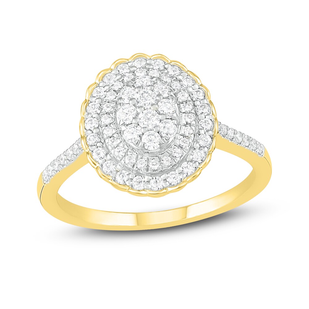 Diamond Ring 1/2 ct tw Round 14K Yellow Gold iC14KSTS Diamond Ring 1/2 ct tw Round 14K Yellow Gold iC14KSTS