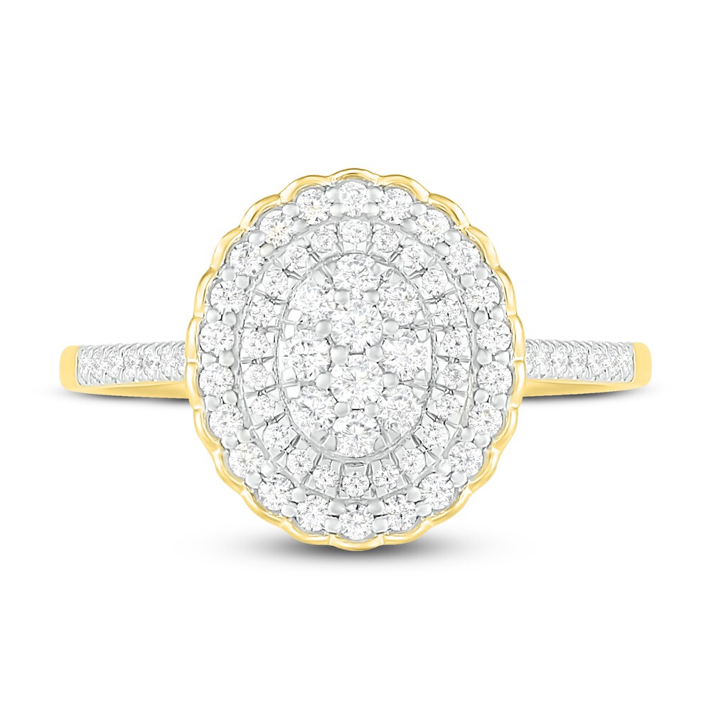 Diamond Ring 1/2 ct tw Round 14K Yellow Gold iC14KSTS Diamond Ring 1/2 ct tw Round 14K Yellow Gold iC14KSTS