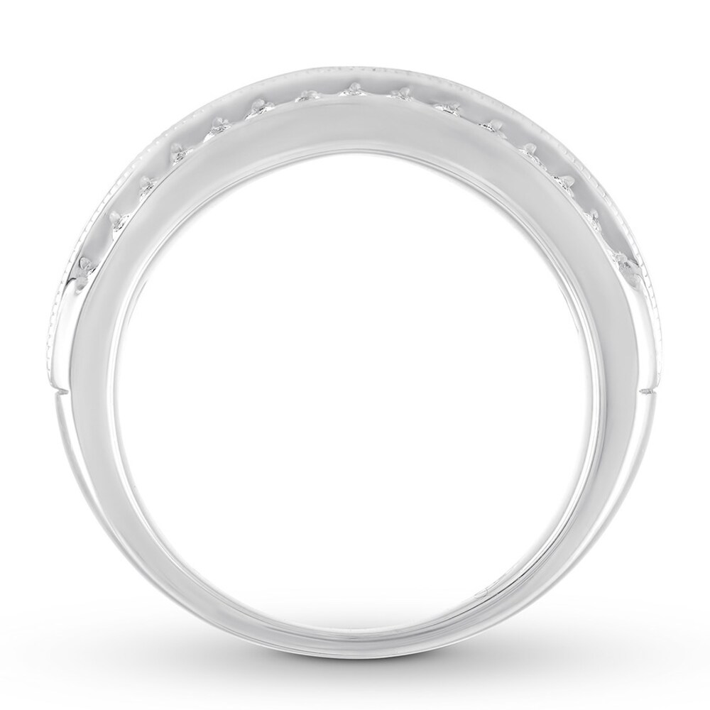 Men\'s Diamond Band 5/8 ct tw Round-cut 14K White Gold iEaoEoTM Men\'s Diamond Band 5/8 ct tw Round-cut 14K White Gold iEaoEoTM