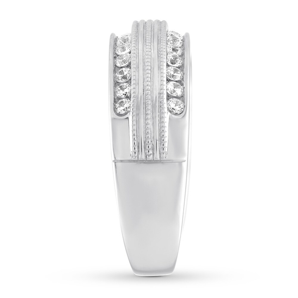 Men\'s Diamond Band 5/8 ct tw Round-cut 14K White Gold iEaoEoTM Men\'s Diamond Band 5/8 ct tw Round-cut 14K White Gold iEaoEoTM