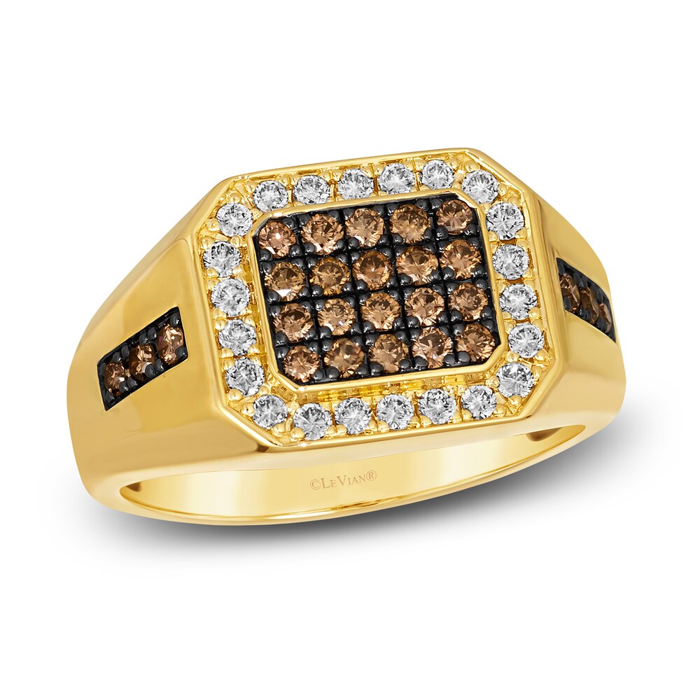 Le Vian Men's Chocolate Diamond Ring 1 ct tw Round 14K Honey Gold iEiClVyN Le Vian Men's Chocolate Diamond Ring 1 ct tw Round 14K Honey Gold iEiClVyN