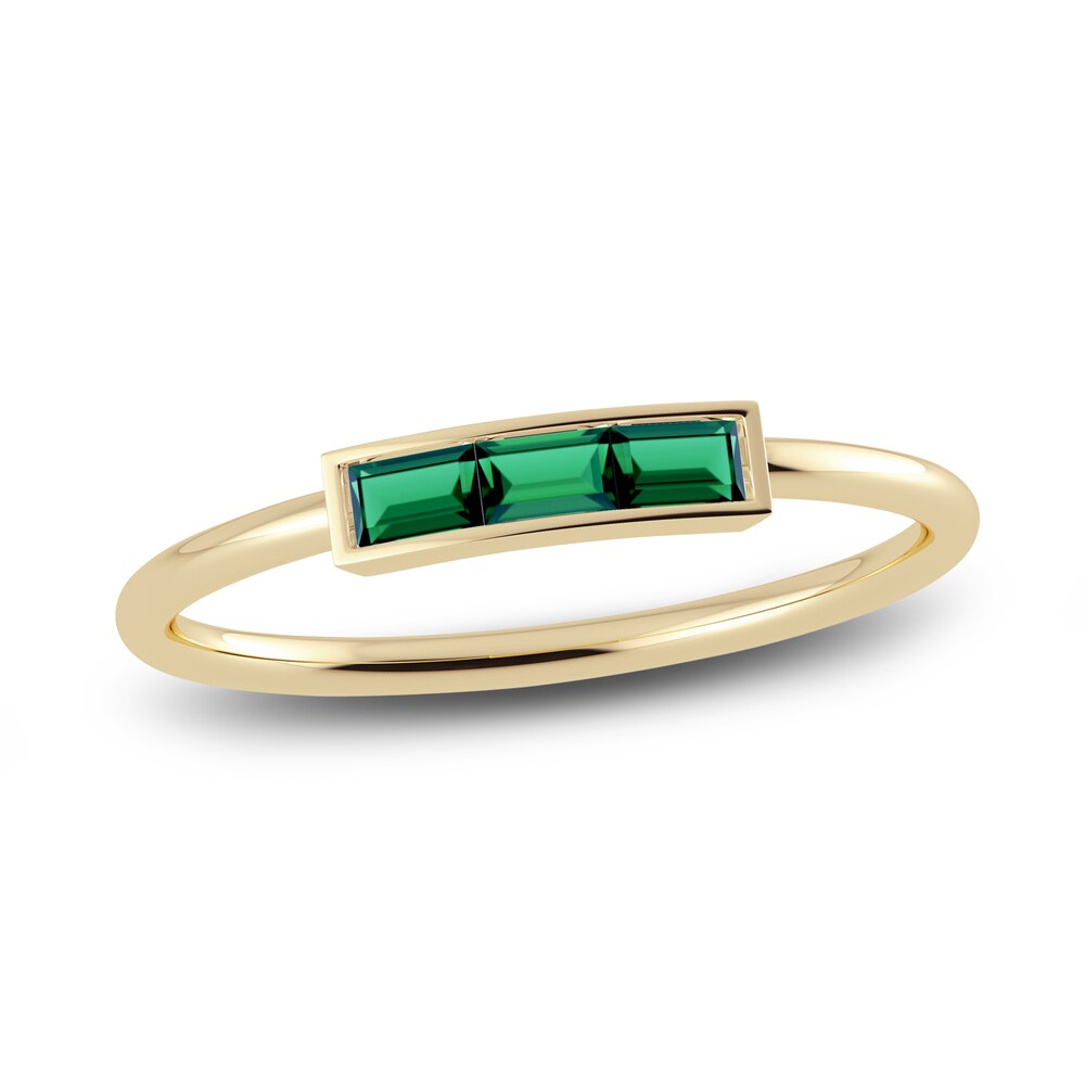Juliette Maison Natural Emerald Baguette Bar Ring 10K Yellow Gold iKRP5UeG Juliette Maison Natural Emerald Baguette Bar Ring 10K Yellow Gold iKRP5UeG