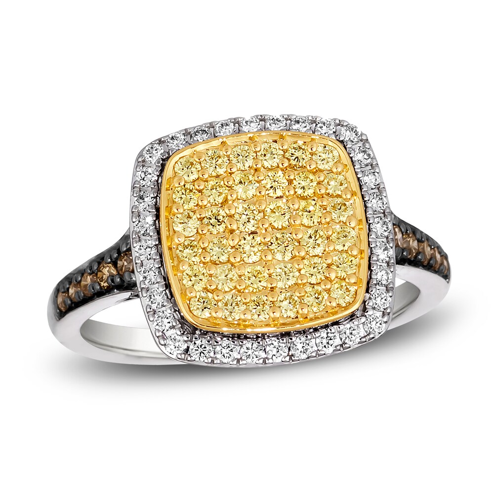 Le Vian Sunny Yellow Diamond Ring 5/8 ct tw Round 14K Two-Tone Gold iNzkIMYk Le Vian Sunny Yellow Diamond Ring 5/8 ct tw Round 14K Two-Tone Gold iNzkIMYk