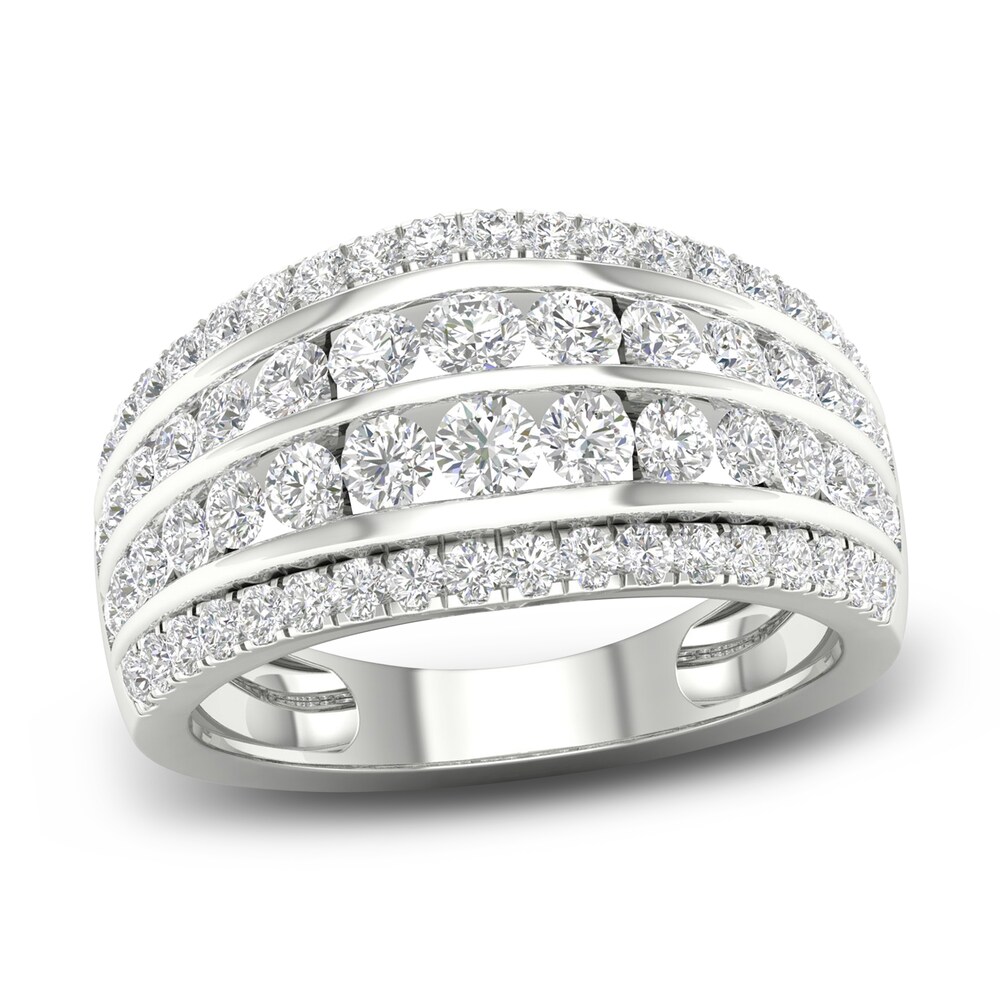 Diamond 4-Row Anniversary Band 1 ct tw Round 14K White Gold iSkm0czA Diamond 4-Row Anniversary Band 1 ct tw Round 14K White Gold iSkm0czA