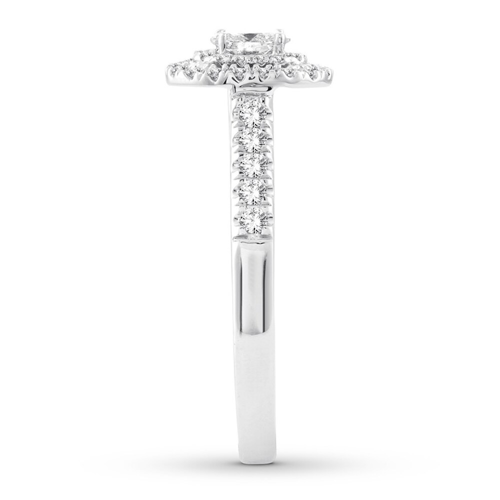 Diamond Promise Ring 1/2 carat tw Oval/Round 10K White Gold iTTpEOBM Diamond Promise Ring 1/2 carat tw Oval/Round 10K White Gold iTTpEOBM